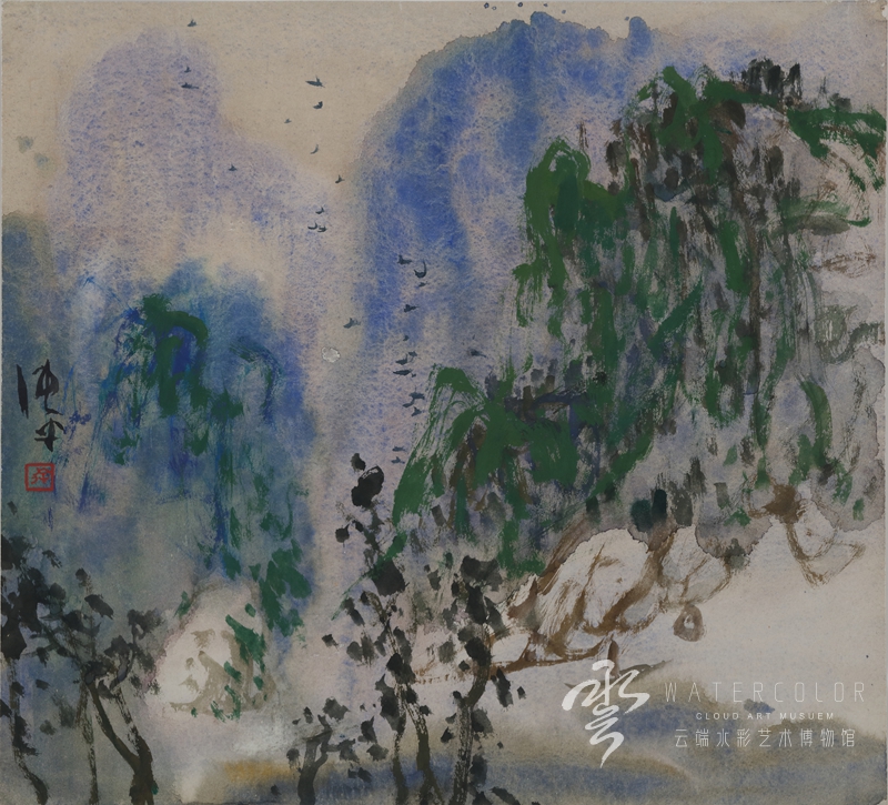 徐仲平 《幽谷》 39x36cm 2000年
